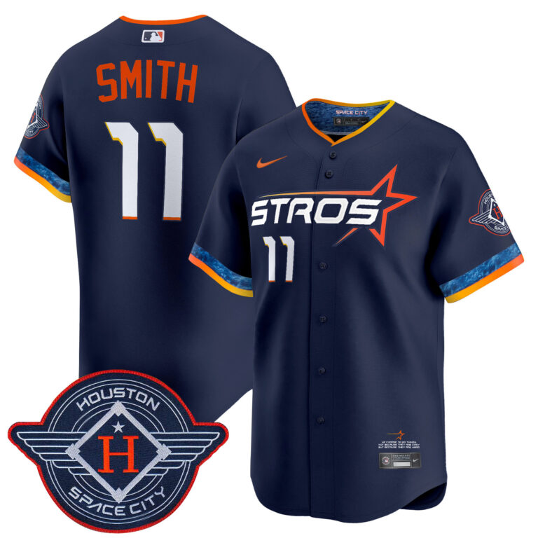 Men Houston Astros #11 Smith blue 2025 City Connect Vapor Premier Limited Jersey->houston astros->MLB Jersey